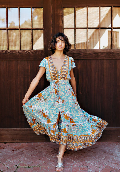Firenze Dress - Aqua Japan – Cassy Anne