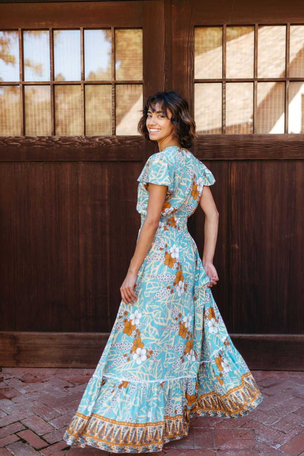Firenze Dress - Aqua Japan Cassy Anne Firenze Dress - Aqua Japan Cassy Anne